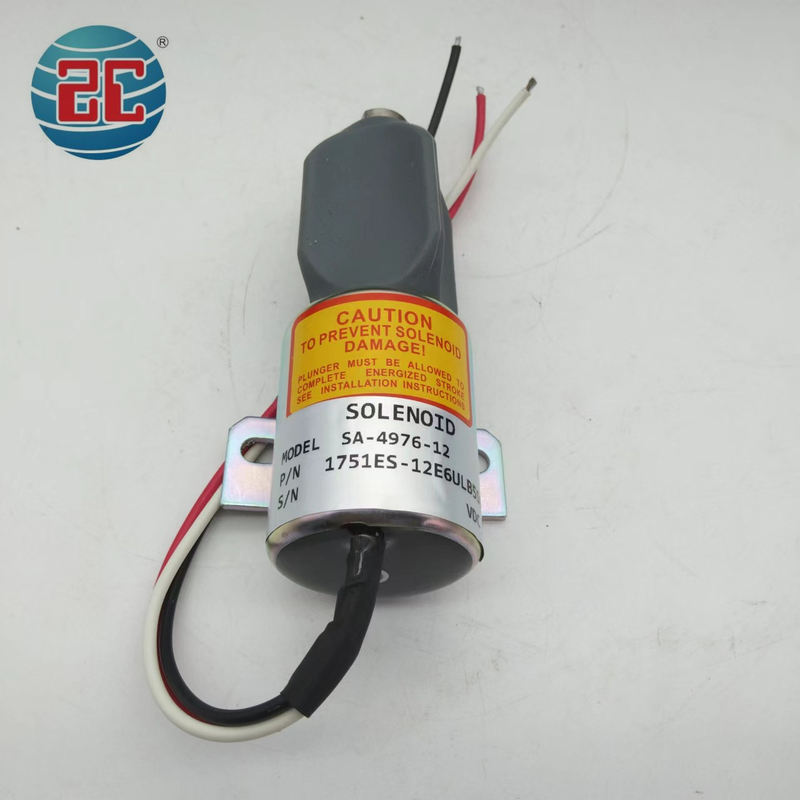 Sa-4876-12 βαλβίδα σωληνοειδών στάσεων 1751ES-12E6ULB5S8 για τα καλώδια μηχανών 12V 3 εκσκαφέων